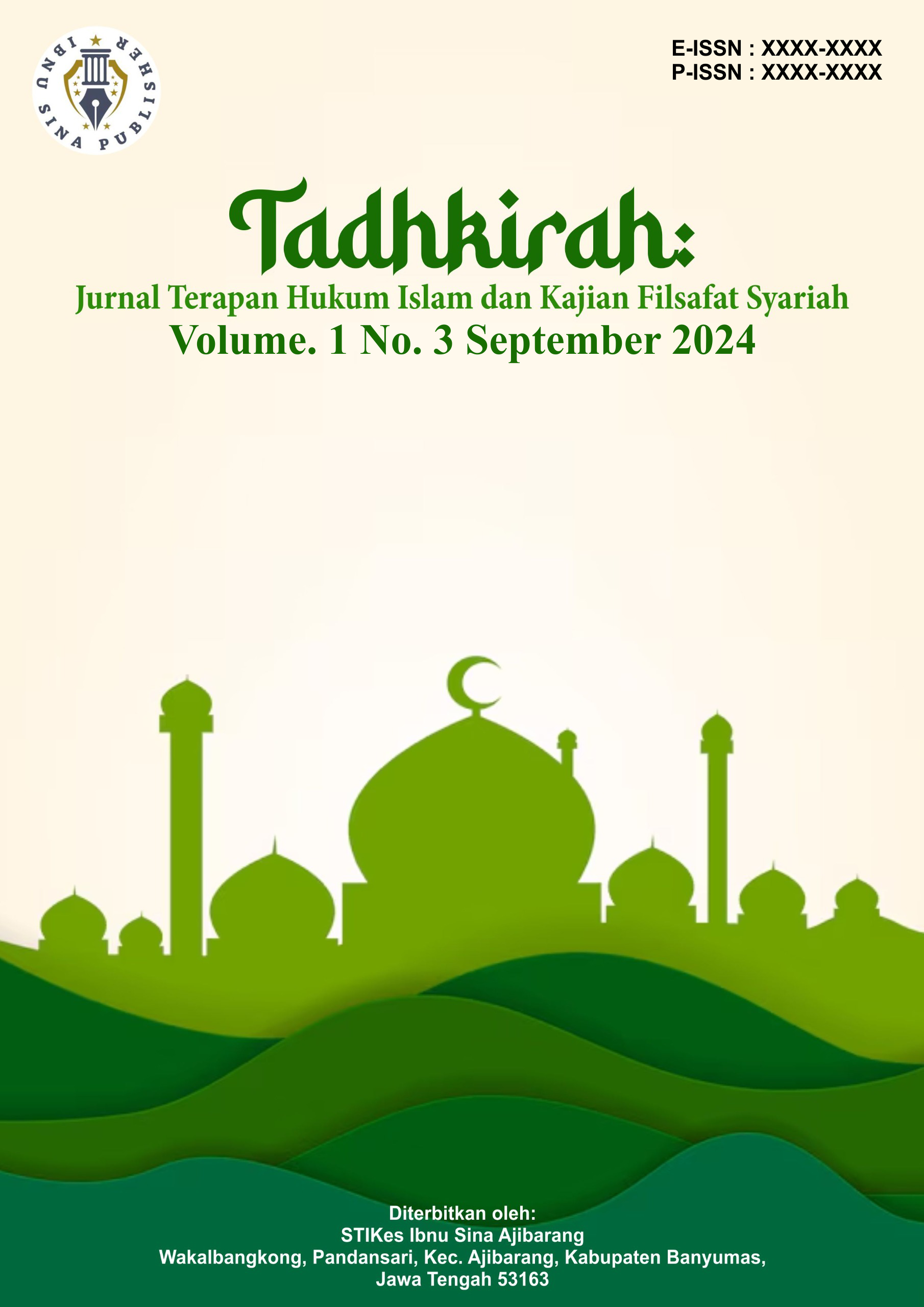 					View Vol. 2 No. 3 (2025): September: TADHKIRAH: Jurnal Terapan Hukum Islam dan Kajian Filsafat Syariah
				