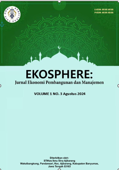 					View Vol. 1 No. 3 (2024): Agustus : EKOSPHERE: Jurnal Ekonomi Pembangunan dan Manajemen
				